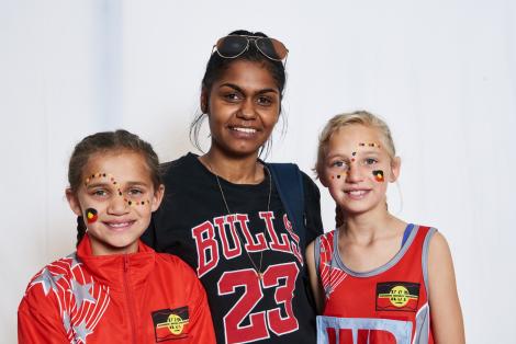Potrait of Girls from the Kattaning Netball Team